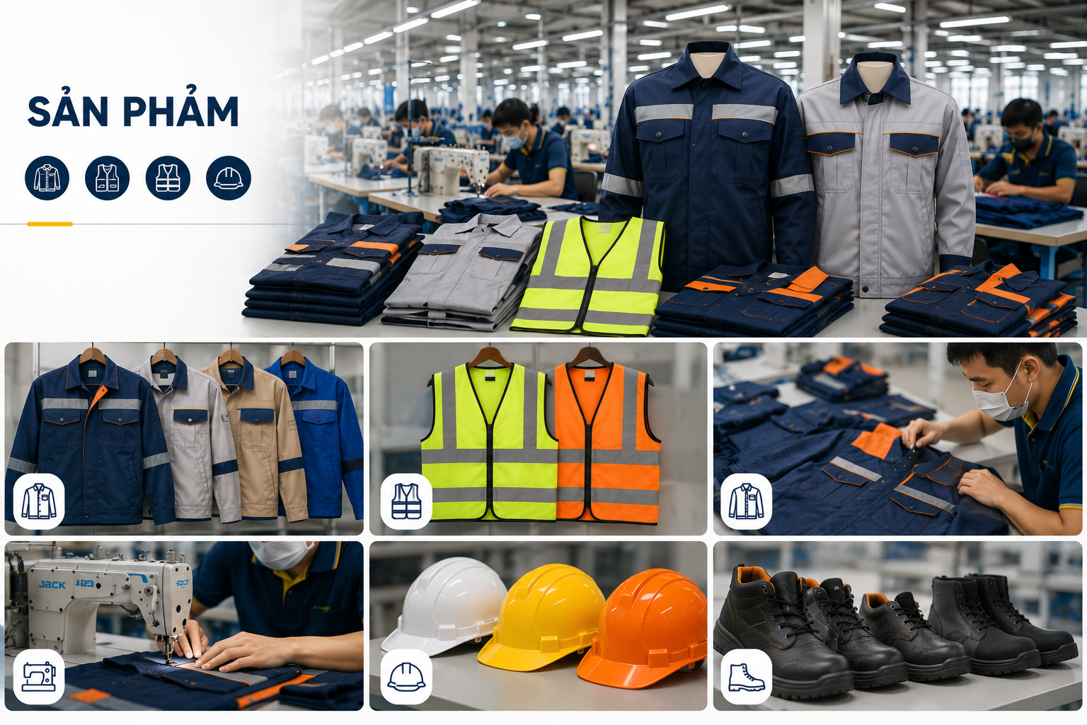 Sản phẩm tại Xưởng may bảo hộ Ngọc Tuấn